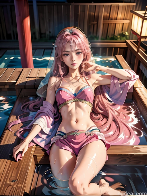 related ai porn images free for Model One Beautiful Skinny 18 Pink Hair Long Hair Japanese On Back Hot Tub China Goddess Fashion