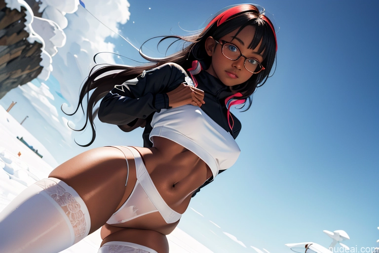 related ai porn images free for One Busty Dark Skin Short Glasses Beautiful 18 Ahegao Ginger Long Hair Black Panties High Socks Crop Top Transparent Partially Nude Thigh Socks Jeans Shirt Snow