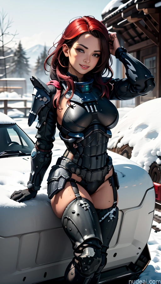 Perfect Boobs Busty CODKier Snow Laughing Close-up View Persian Tanned Skin Thigh Socks No Panties? EdgHalo_armor, Power Armor, Wearing EdgHalo_armor,