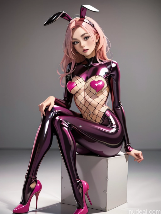 related ai porn images free for Model One Beautiful Skinny 18 Pink Hair Long Hair Japanese High Heels Fishnet Reverse Bunnysuit