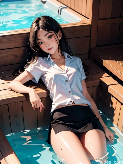 related ai porn images free for Model One Beautiful Skinny 18 Black Hair Long Hair Japanese Hot Tub On Back Thai University Uniform V1