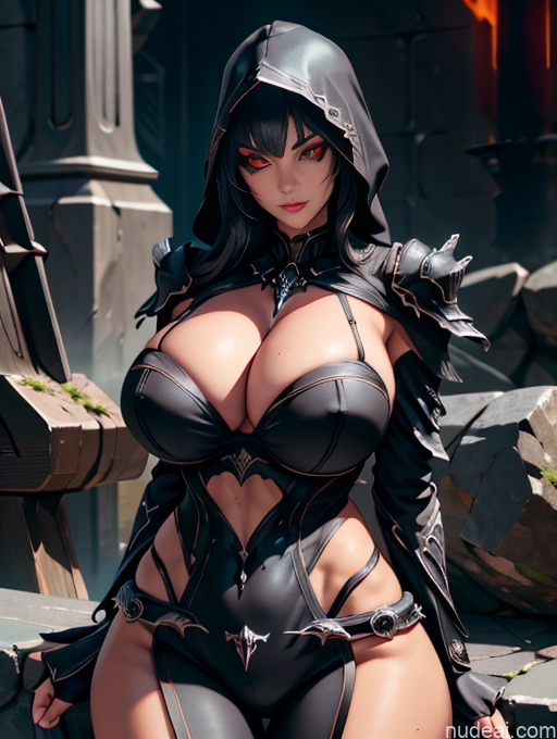 Huge Boobs Perfect Boobs Muscular Perfect Body Tanned Skin Detailed Warrior Princesses Seductive Front Facing Full Body Jewelry Death Knight Cultist Hood Zdyna_pose