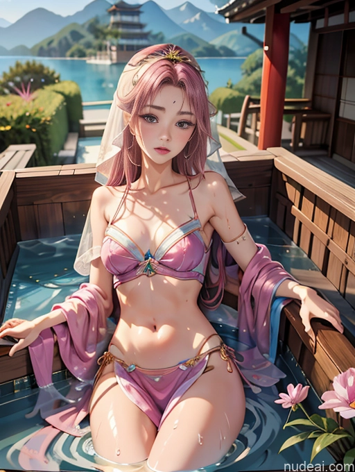 related ai porn images free for Model Beautiful Skinny 18 Pink Hair Long Hair Japanese Two Hot Tub On Back China Goddess Fashion