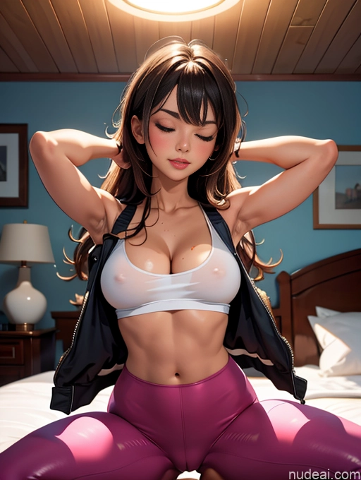 related ai porn images free for Busty Pubic Hair Tanned Skin Brunette Bedroom Bomber Tank Top Yoga Pants Bangs Orgasm