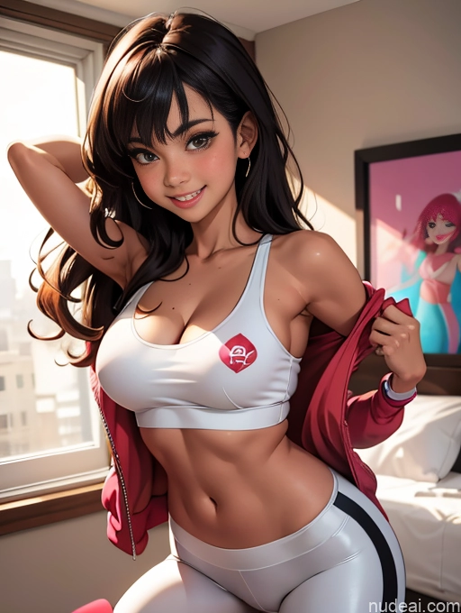 related ai porn images free for Busty Pubic Hair Tanned Skin Brunette Bedroom Bomber Tank Top Yoga Pants Bangs Happy