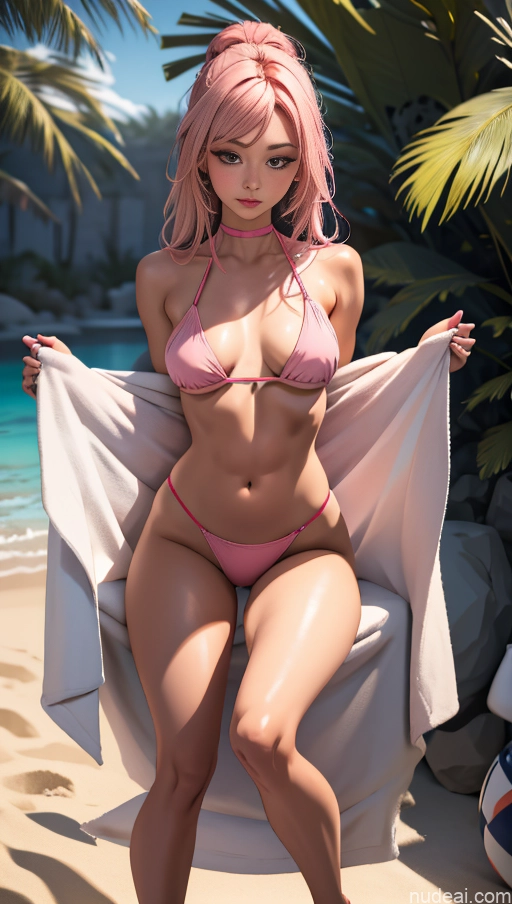 related ai porn images free for Woman Busty Skinny Beautiful Pubic Hair 20s Orgasm Pink Hair Long Hair Soft + Warm Beach Spreading Legs Microkini Oiled Body Tanned Skin Open Towel