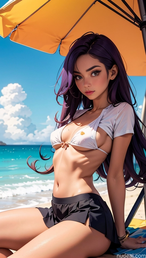 related ai porn images free for Woman Beautiful Pubic Hair 20s Long Hair Soft + Warm Beach Tanned Skin Shirt Micro Skirt Thick No Panties? Perfect Boobs Purple Hair Close Up Vaginal + Creampie