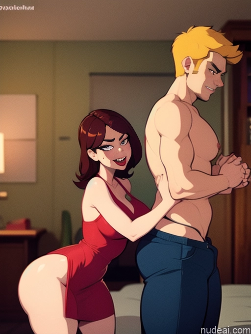related ai porn images free for 50s Czech Skinny Busty Big Ass Glasses Ginger Nightgown Transparent Chemise 60s Two Woman + Man Lipstick 3d Angry Laughing Sexy Face Bedroom Side View Bending Over