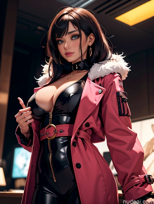 related ai porn images free for Model One Beautiful Perfect Body Seductive Sexy Face Soft Anime Detailed Busty Thick Brunette Long Hair Italian Front View Fur Harem Pants Stylish Trench Coat Jewelry Perfect Boobs Suit Goth Chemise Dark Skin Club