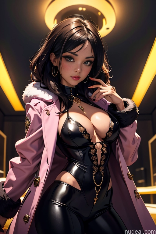 related ai porn images free for Model One Beautiful Perfect Body Seductive Sexy Face Soft Anime Detailed Busty Thick Brunette Long Hair Italian Front View Fur Harem Pants Stylish Trench Coat Jewelry Perfect Boobs Suit Goth Chemise Dark Skin Club