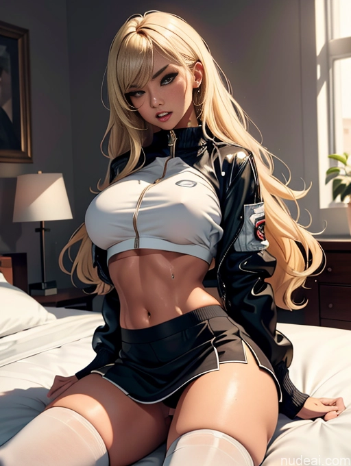 related ai porn images free for Tanned Skin Orgasm Thigh Socks Bedroom Shocked Blonde Bomber Pubic Hair Bangs Crop Top Huge Boobs Mini Skirt Cumshot