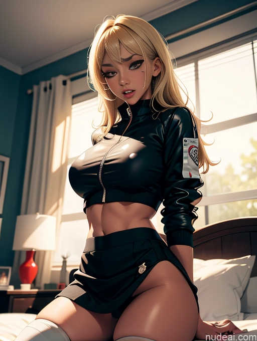 related ai porn images free for Tanned Skin Orgasm Thigh Socks Bedroom Shocked Blonde Bomber Pubic Hair Bangs Crop Top Huge Boobs Mini Skirt Cumshot