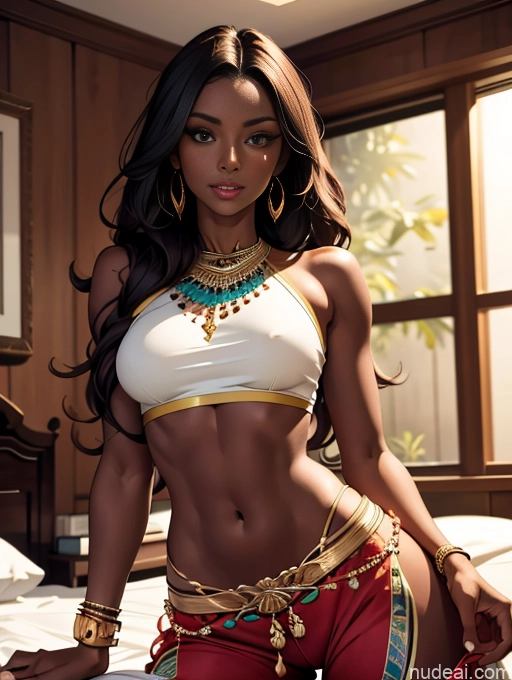 related ai porn images free for Bedroom Pubic Hair Long Hair Dark Skin Brunette Busty Crop Top Harem Pants Middle Eastern Sexy Face