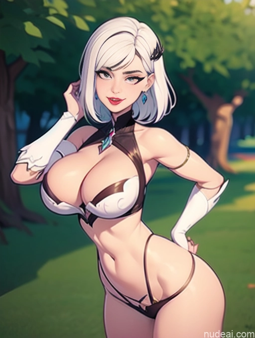 related ai porn images free for Milf White Hair Perfect Boobs Slicked Lipstick BiBiDongYoung Warrior Princesses Fantasy Armor