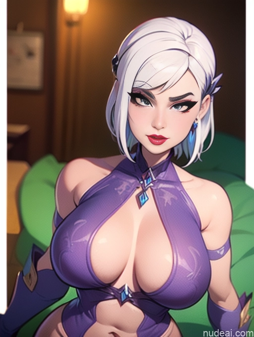 related ai porn images free for Milf White Hair Perfect Boobs Slicked Lipstick BiBiDongYoung Warrior Princesses Fantasy Armor