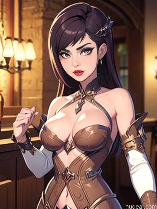 related ai porn images free for Milf White Hair Perfect Boobs Slicked Lipstick BiBiDongYoung Warrior Princesses Fantasy Armor Small Tits Steampunk