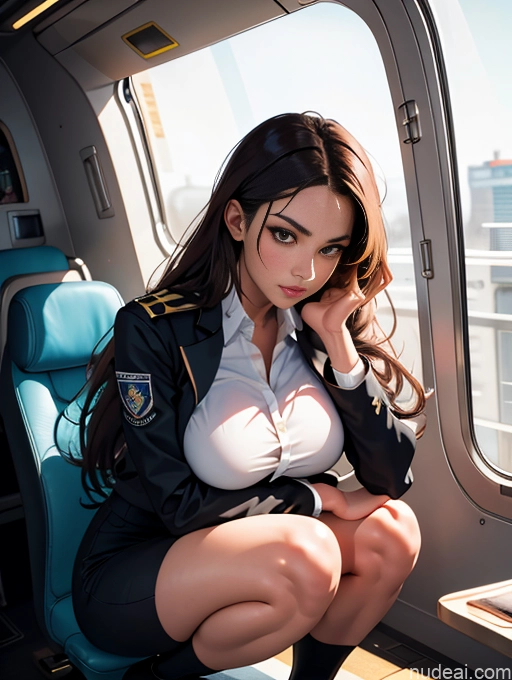 related ai porn images free for Model One Huge Boobs Beautiful Perfect Body Long Legs 18 Serious Brunette Long Hair Asian Cyberpunk Cafe Squatting Flight Attendant Close-up View