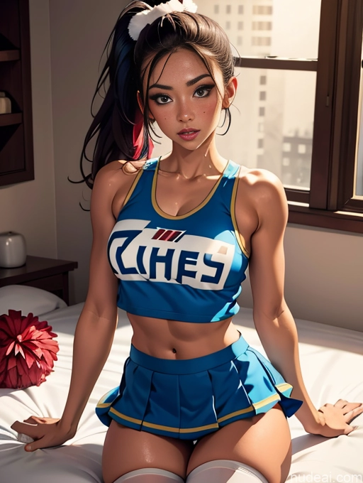 related ai porn images free for Busty Tanned Skin Seductive Brunette Bedroom Thigh Socks Tank Top Mini Skirt Cheerleader Ponytail Cumshot