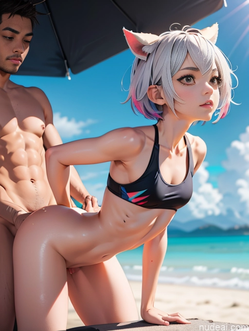 related ai porn images free for Small Tits Small Ass Skinny Short 18 Pixie Asian Beach Volleyball Cosplay Fur Detailed Partially Nude Doggystyle (Side View) Two Woman + Man