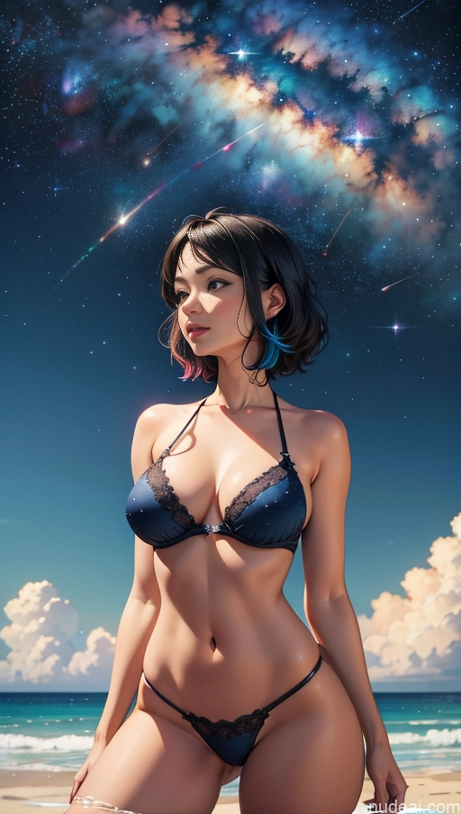 related ai porn images free for Beautiful Big Hips EdgOrgasm Afingering Black Hair Stargazing Bikini Detailed 40s Busty Beach Lingerie Model Thick