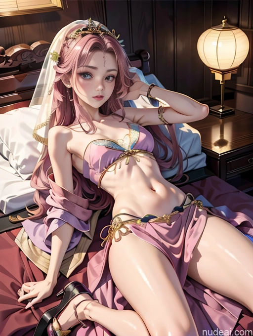 related ai porn images free for Model One Beautiful Skinny 18 Long Hair Japanese Bedroom Seductive Pink Hair On Back High Heels China Goddess Fashion