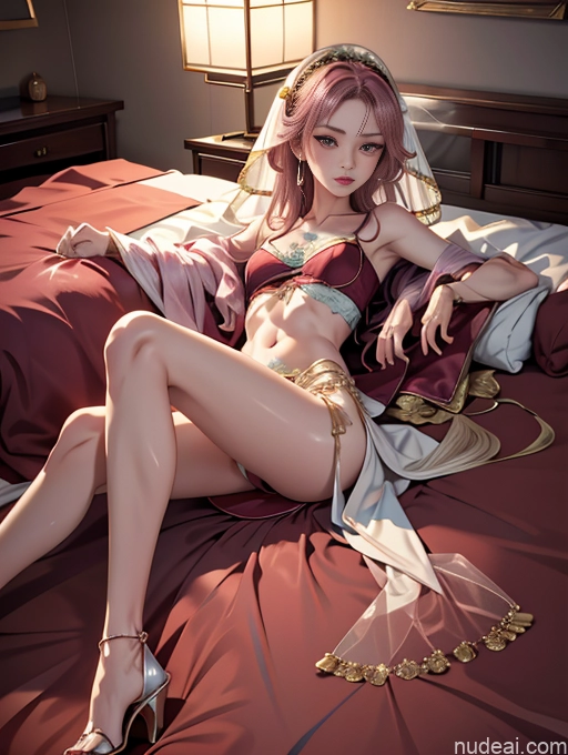 related ai porn images free for Model One Beautiful Skinny 18 Long Hair Japanese Bedroom Seductive Pink Hair On Back High Heels China Goddess Fashion