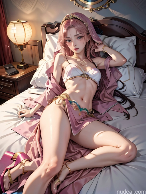 related ai porn images free for Model One Beautiful Skinny 18 Long Hair Japanese Bedroom Seductive Pink Hair On Back High Heels China Goddess Fashion