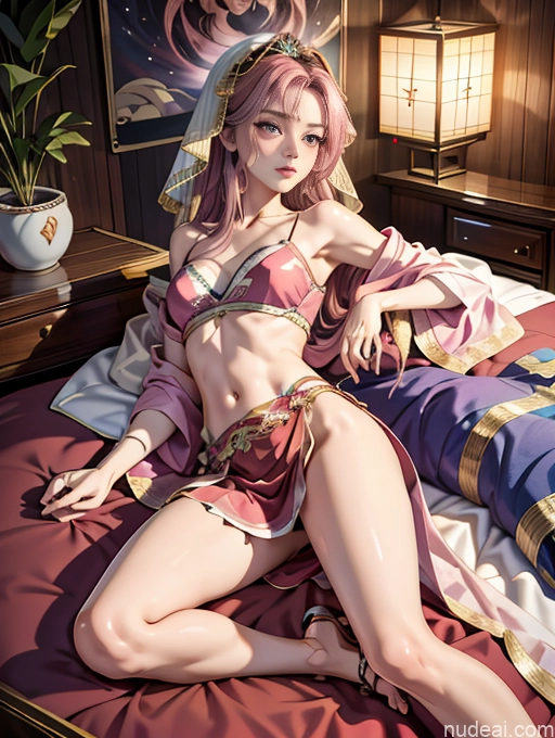 related ai porn images free for Model One Beautiful Skinny 18 Long Hair Japanese Bedroom Seductive Pink Hair On Back High Heels China Goddess Fashion