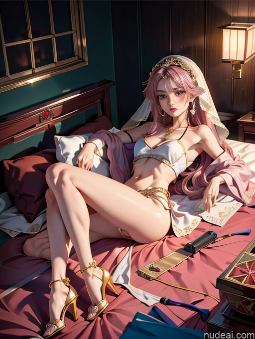 related ai porn images free for Model One Beautiful Skinny 18 Long Hair Japanese Bedroom Seductive Pink Hair On Back High Heels China Goddess Fashion