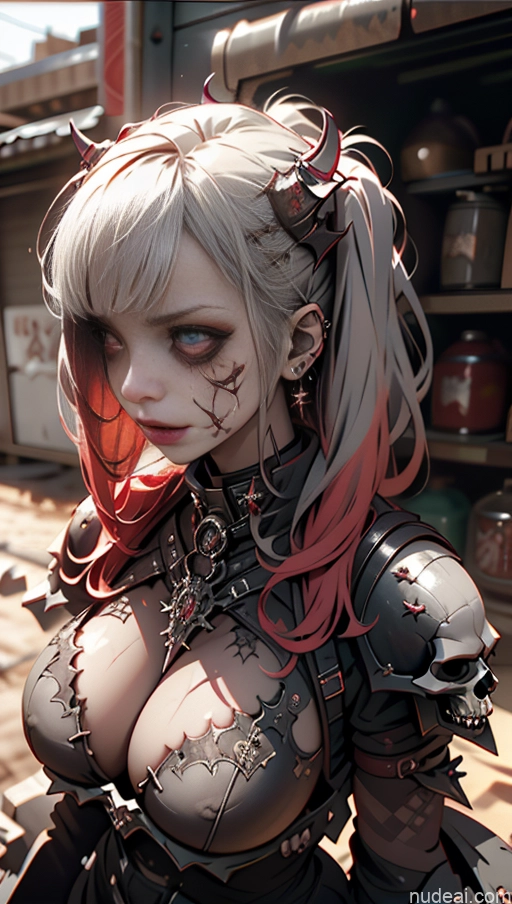 related ai porn images free for Serious Desert Close-up View Perfect Boobs Lipstick Devil Khorne Demon Style Vampire Gothic Punk Girl Huge Boobs Bra Pull Down