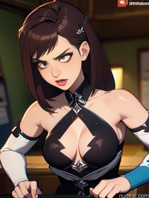 related ai porn images free for Perfect Boobs Serious Close-up View Khorne BiBiDongYoung Demon Style Bra Pull Down