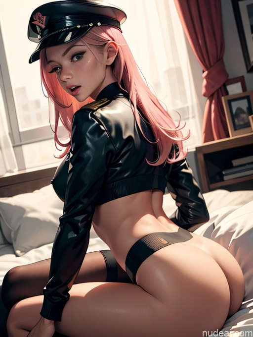related ai porn images free for Busty Long Hair Tanned Skin Orgasm Shocked Pink Hair Bedroom On Back Nude Thigh Socks Bomber Military Hat