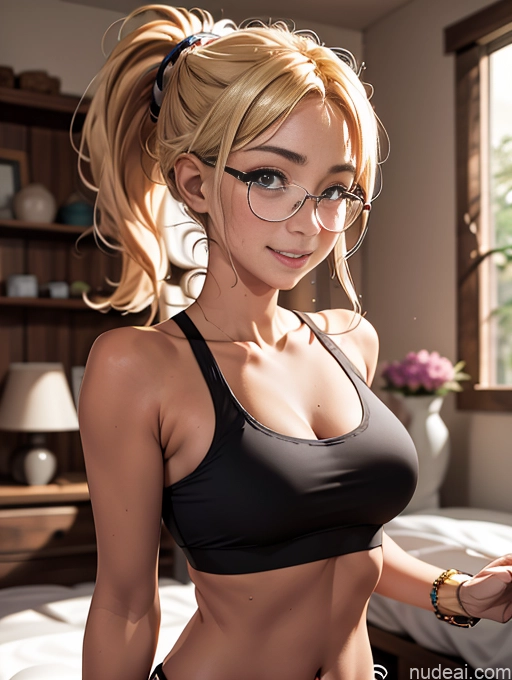 related ai porn images free for Busty Pubic Hair Tanned Skin Happy Blonde Sports Sports Bra Jewelry Ponytail Bedroom Glasses Strapless