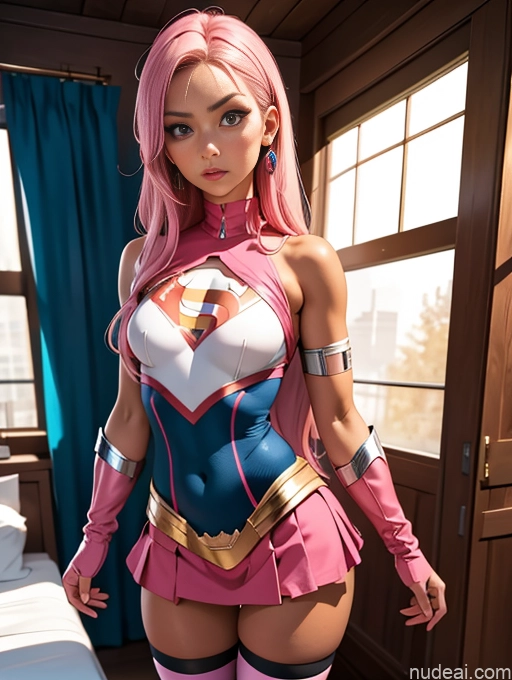related ai porn images free for Tanned Skin Bedroom Jewelry Long Hair Superhero Mini Skirt Thigh Socks Shocked Pink Hair Busty