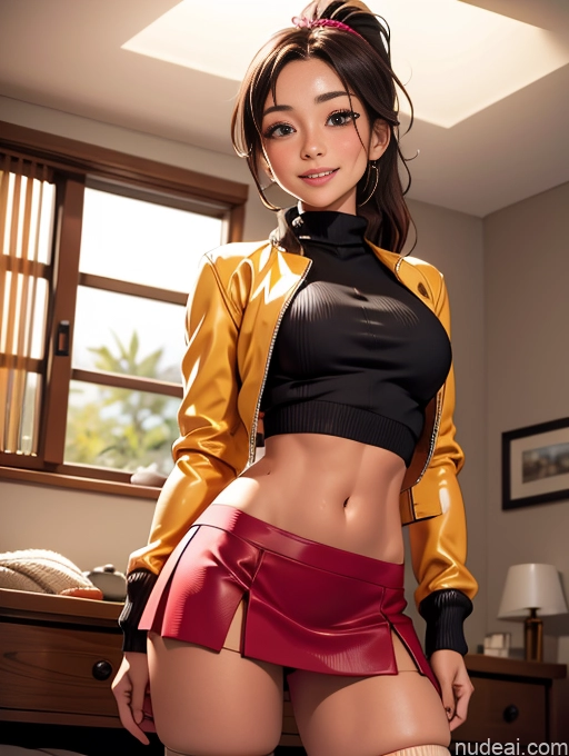 related ai porn images free for Busty Tanned Skin Bedroom Thigh Socks Brunette Ponytail Happy Jacket Leather Mini Skirt Sweater