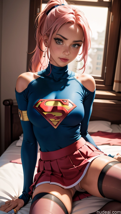 related ai porn images free for Busty Pubic Hair Tanned Skin Seductive Pink Hair Bedroom Micro Skirt Superhero Thigh Socks Jewelry Ponytail