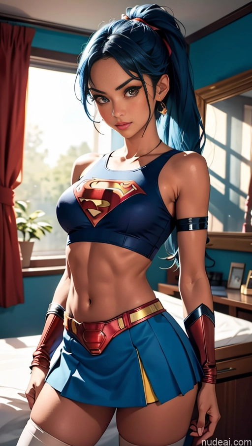 related ai porn images free for Busty Abs Pubic Hair Tanned Skin Ponytail Bedroom Micro Skirt Superhero Thigh Socks Jewelry Blue Hair Seductive