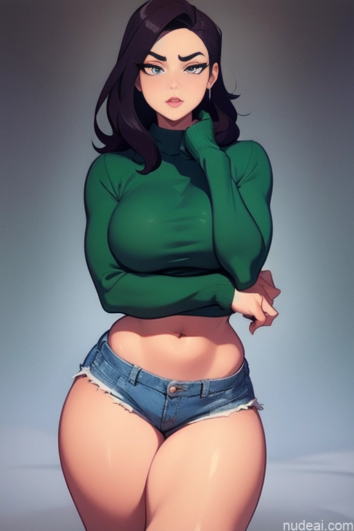 related ai porn images free for Back View Detailed Model Beautiful Tall Perfect Body 18 Serious Brunette Long Hair Dutch Mountains Short Shorts Sweater