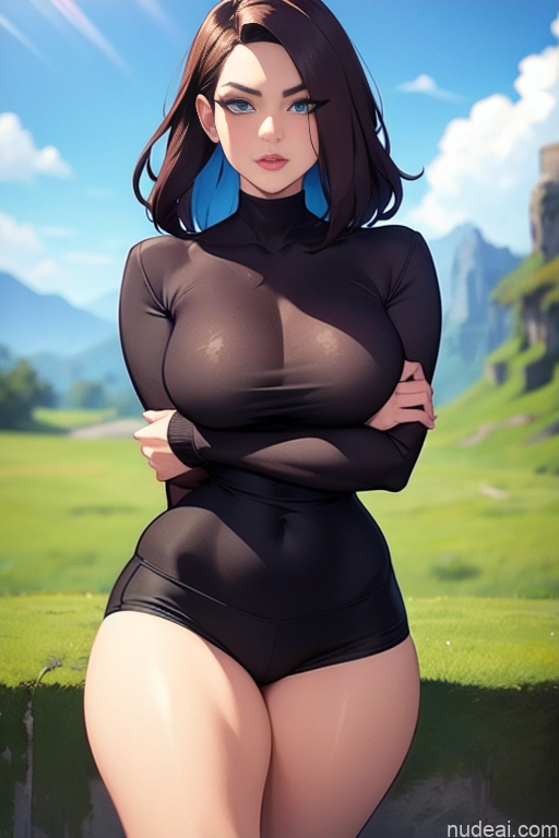 related ai porn images free for Back View Detailed Model Beautiful Tall Perfect Body 18 Serious Brunette Long Hair Dutch Mountains Short Shorts Sweater