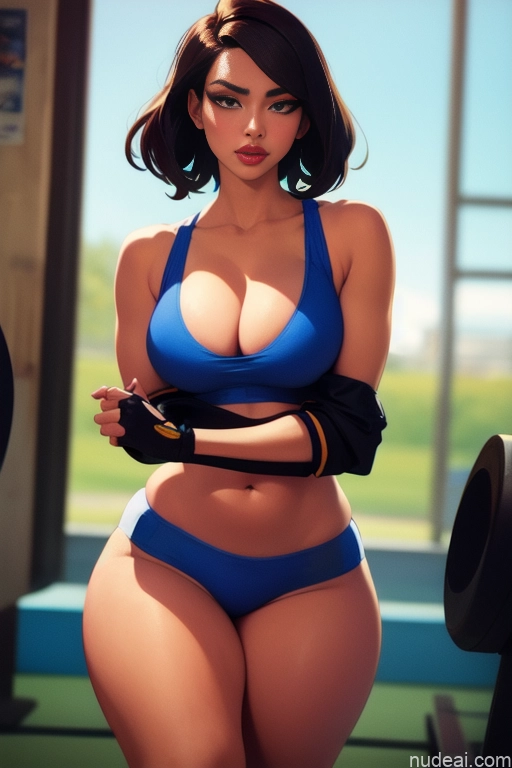 related ai porn images free for Woman Beautiful Tall Perfect Body 20s Serious Dutch Gym Bikini Sports Bra Ginger Bobcut