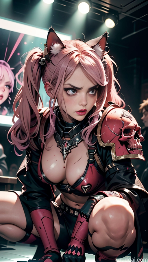 related ai porn images free for Lipstick Pubic Hair Serious Pink Hair Club Close-up View Khorne Buxomy Squatting Busty Huge Tits, Hard Nipples Purple Hair, Hair Ornament, Twintails, Cat Ears Hairstyle