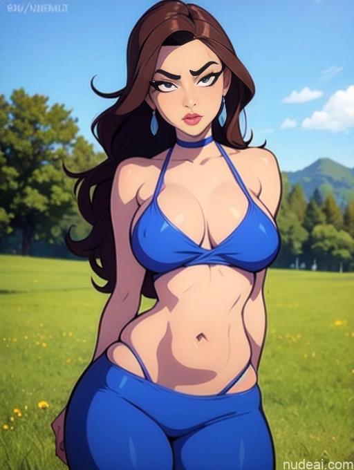 related ai porn images free for Woman Beautiful Perfect Body 20s Serious Brunette Long Hair Dutch Meadow Bikini Tunic