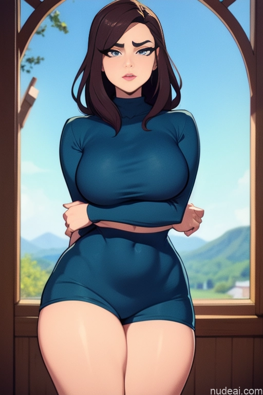 related ai porn images free for Model Beautiful Tall Perfect Body Long Hair 18 Serious Brunette Dutch Mountains Short Shorts Sweater
