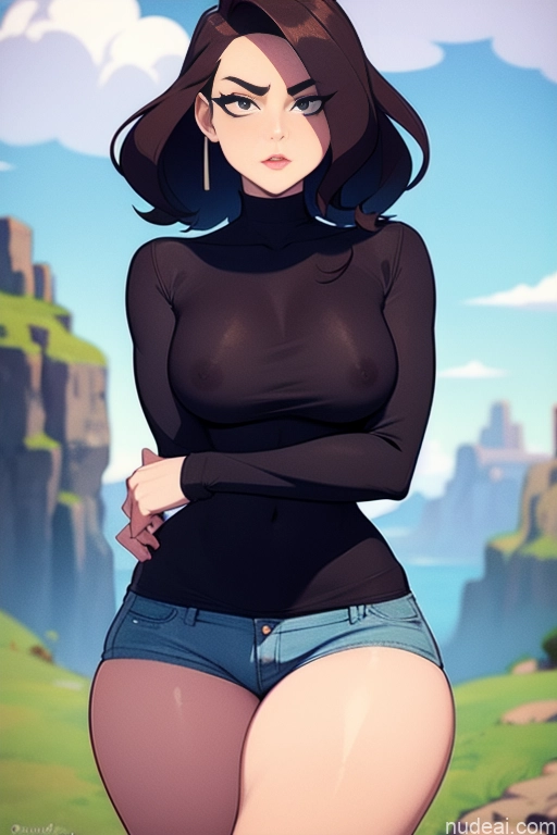 related ai porn images free for Model Beautiful Tall Perfect Body Long Hair 18 Serious Brunette Dutch Mountains Short Shorts Sweater