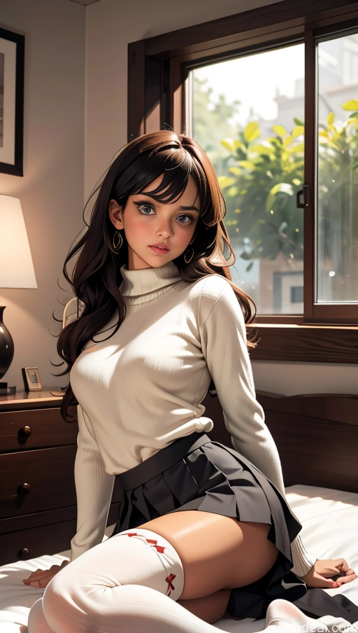 related ai porn images free for Busty Pubic Hair Long Hair Tanned Skin Shocked Brunette Bedroom Micro Skirt Sweater Thigh Socks Jewelry T-pose
