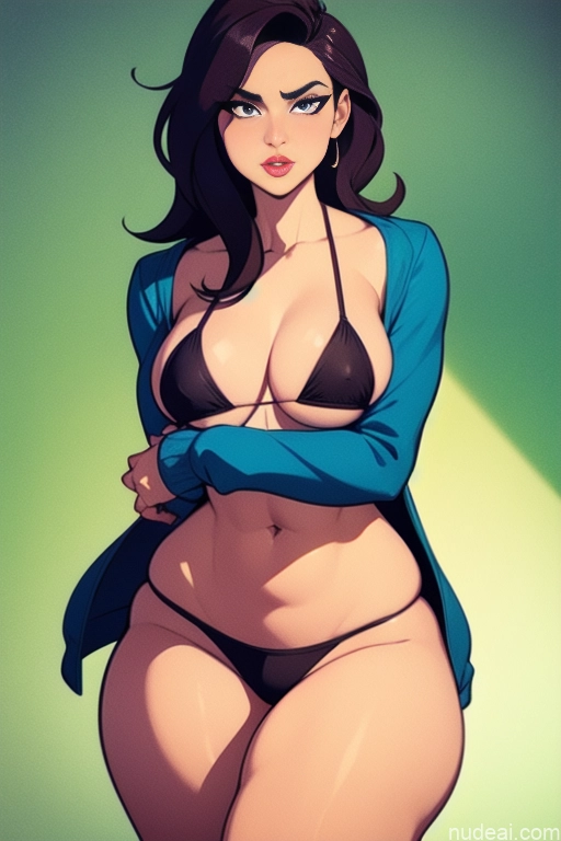 related ai porn images free for Front View Thong Woman Beautiful Tall Perfect Body 20s Serious Brunette Long Hair Dutch Lumberjack Microkini Lab Coat