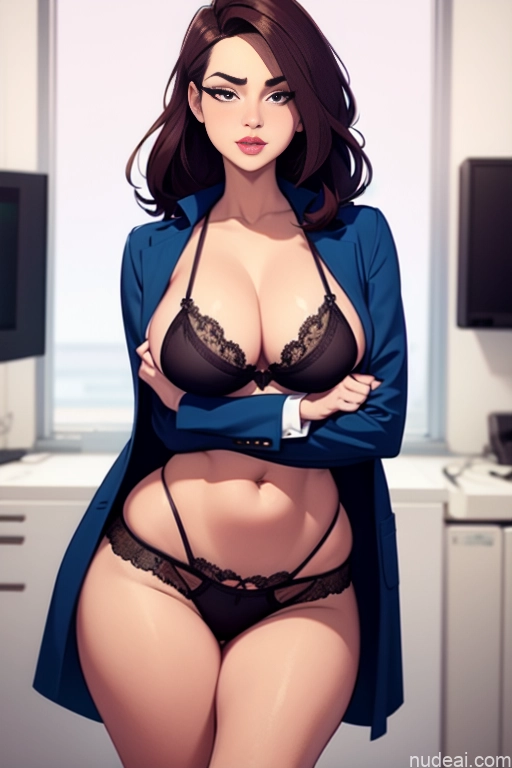 related ai porn images free for Front View Thong Woman Beautiful Tall Perfect Body 20s Serious Brunette Long Hair Dutch Office Lumberjack Lab Coat Bra Panties