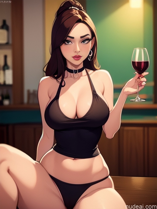 related ai porn images free for Woman Beautiful Tall Perfect Body Long Hair 20s Serious Ginger Dutch Bar Choker Panties Tank Top Wine Pearl Jewelry