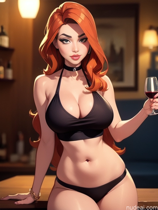 related ai porn images free for Woman Beautiful Tall Perfect Body Long Hair 20s Serious Ginger Dutch Bar Choker Panties Tank Top Wine Pearl Jewelry