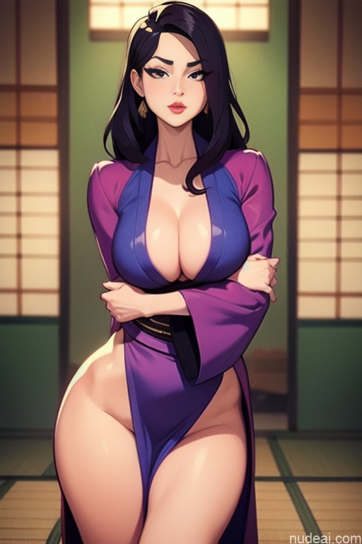related ai porn images free for Spreading Legs Detailed Woman Beautiful Tall Perfect Body 20s Serious Brunette Long Hair Japanese Onsen Blouse Kimono Traditional
